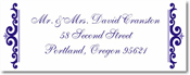Name Doodles - Rectangle Address Labels/Stickers (Hampstead Iris)